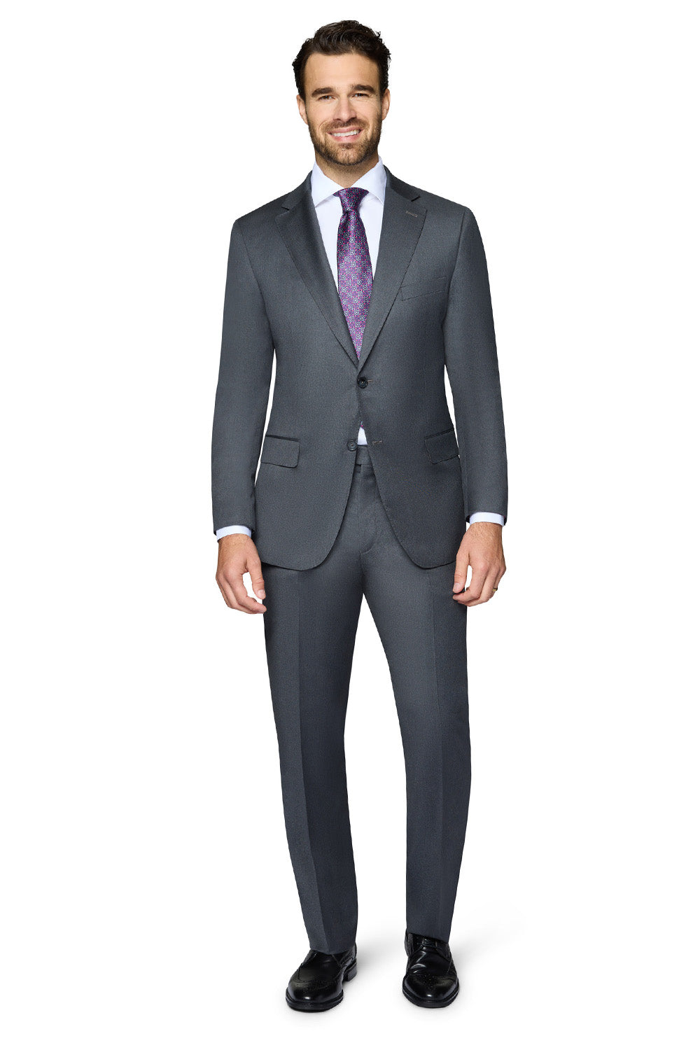 Bergamo Elegant - Reda | Slim Fit 2-Piece Notch Solid Suit