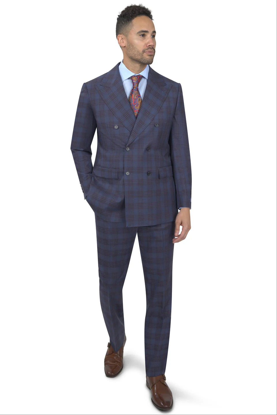 BERGAMO ELEGANT - Fancy Double Breasted Suit - 10005.4266 DB PK