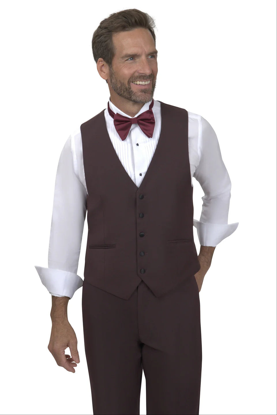 BERGAMO ELEGANT - Burgundy Tuxedo MARCO UNI 3PC