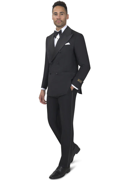 BERGAMO ELEGANT - Double Breasted Peak Wool Tuxedo 10153.004