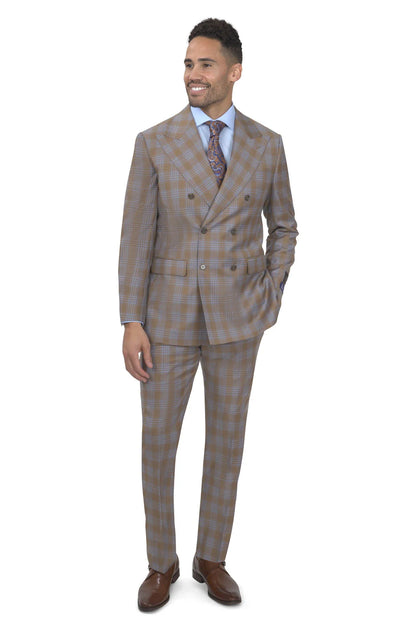 BERGAMO ELEGANT - Double Breasted Taupe Suit 10005.4266 DB PK