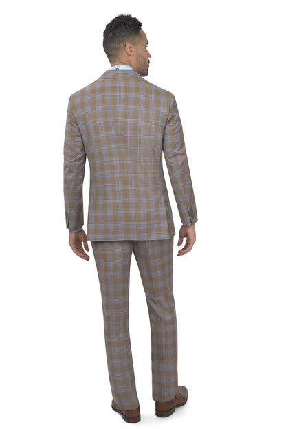 BERGAMO ELEGANT - Double Breasted Taupe Suit 10005.4266 DB PK