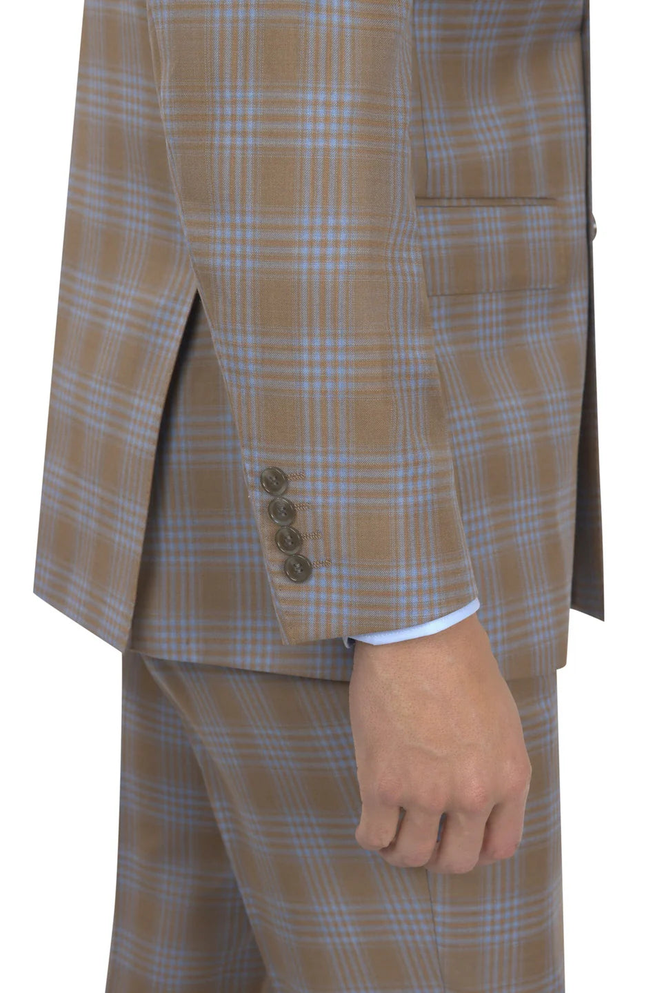 BERGAMO ELEGANT - Double Breasted Taupe Suit 10005.4266 DB PK