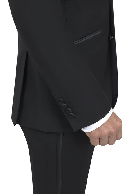 BERGAMO ELEGANT - Slim Fit Wool Black Tuxedo 10005.001