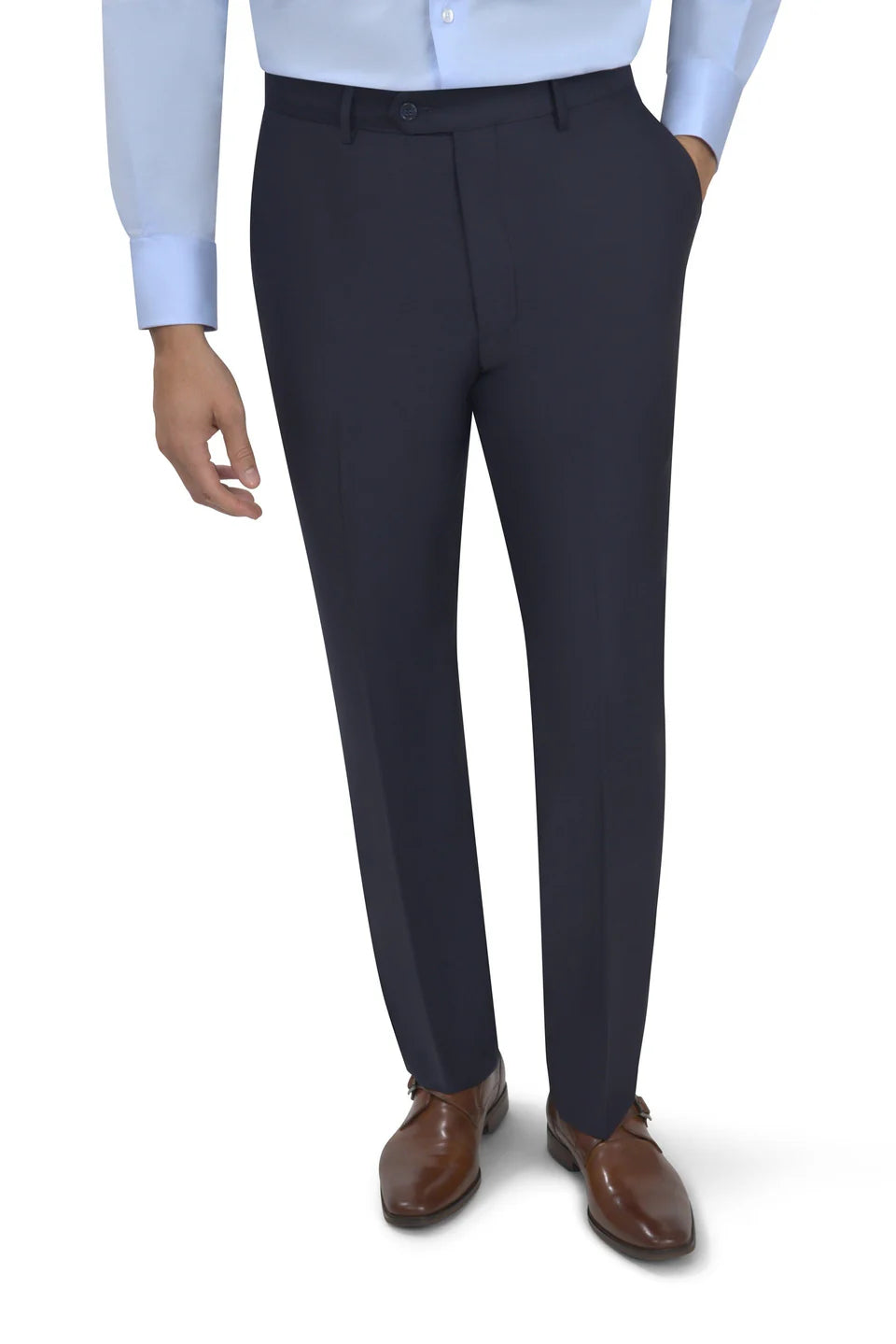 BERGAMO ELEGANT - Wool Double Breasted Navy Suit 10153.004