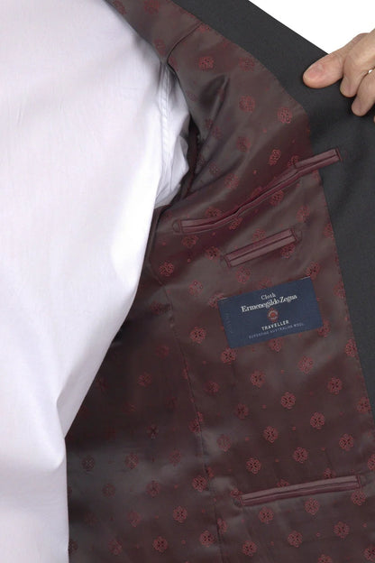BERGAMO ELEGANT - ZEGNA TRAVELLER Charcoal Slim Suit 1771U001