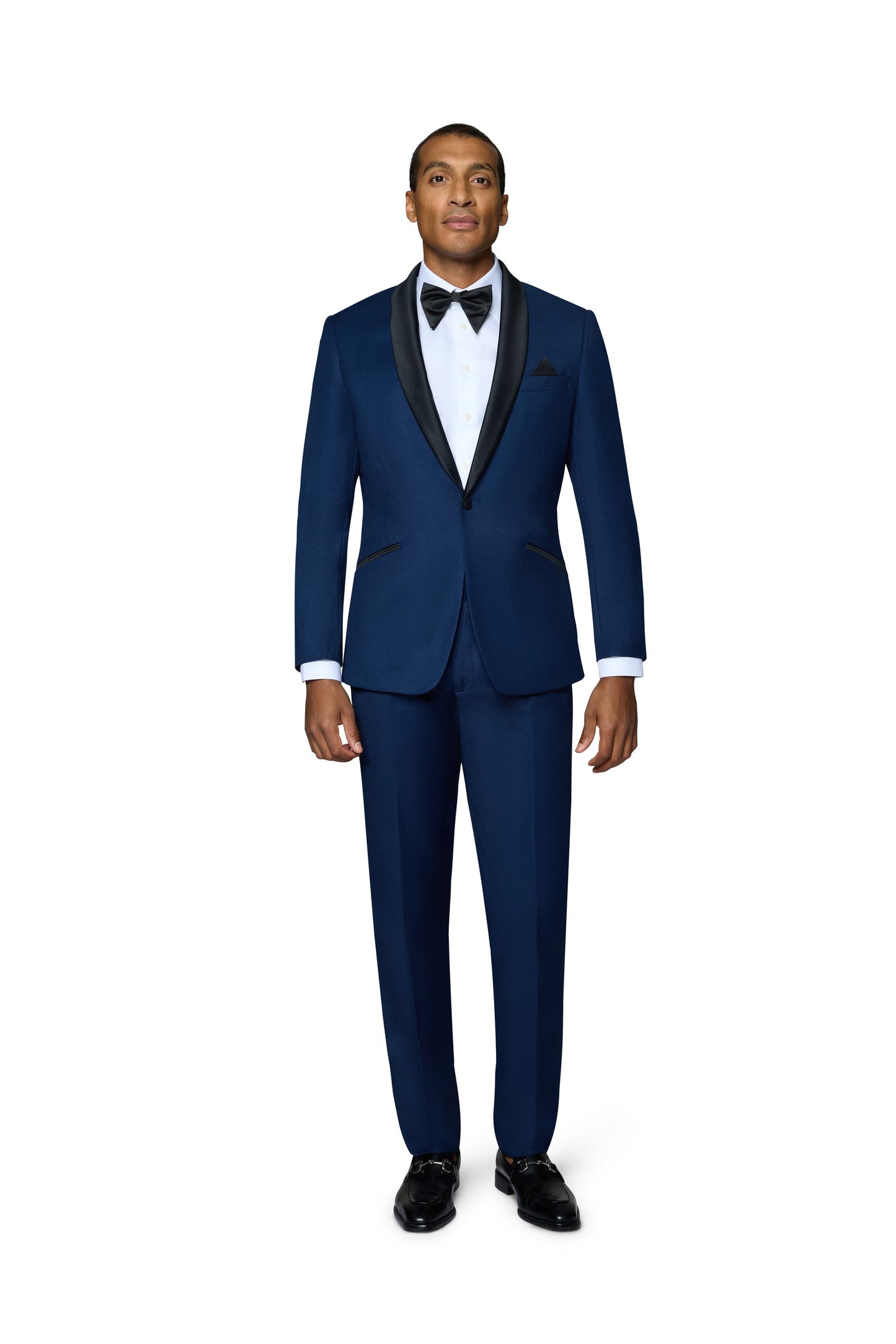 Bergamo Orange Solid Shawl Tuxedo Slim Fit