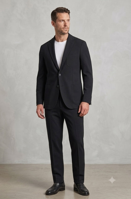 Bergamo Elegant - Black Stretch Suit