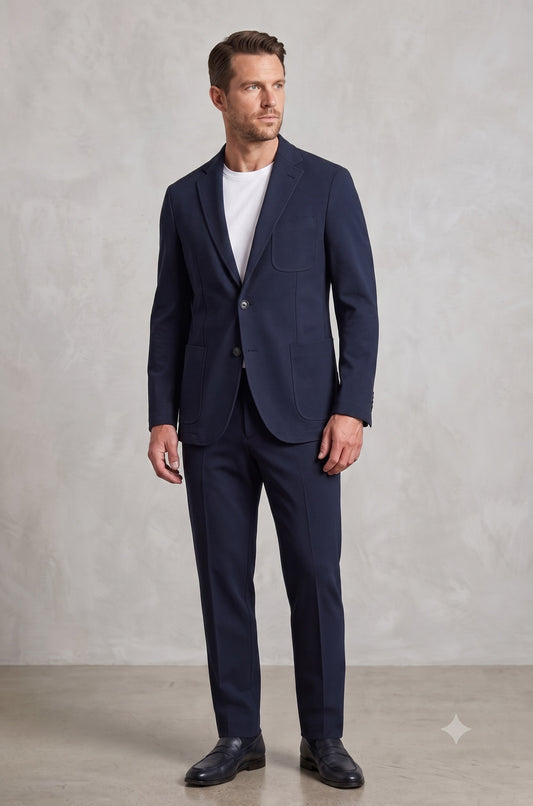 Bergamo Elegant - Navy Stretch Suit