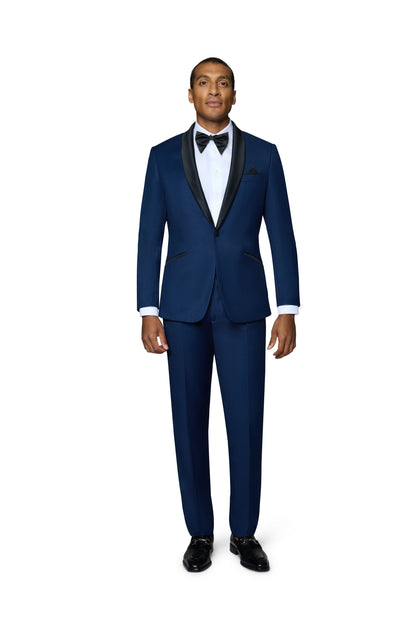 Bergamo Orange Solid Shawl Tuxedo Slim Fit
